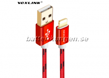 Voxlink Lightning kabel - Röd - 100 cm