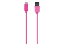 Micro USB synk- och laddkabel rosa