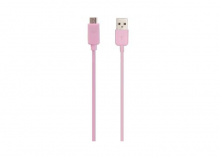 Micro USB synk- och laddkabel ljusrosa